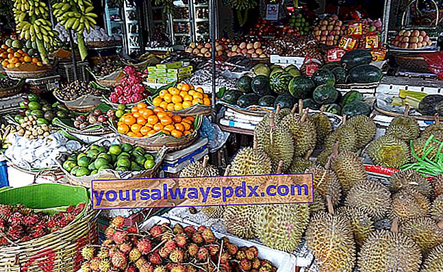 熱帯の果物と野菜