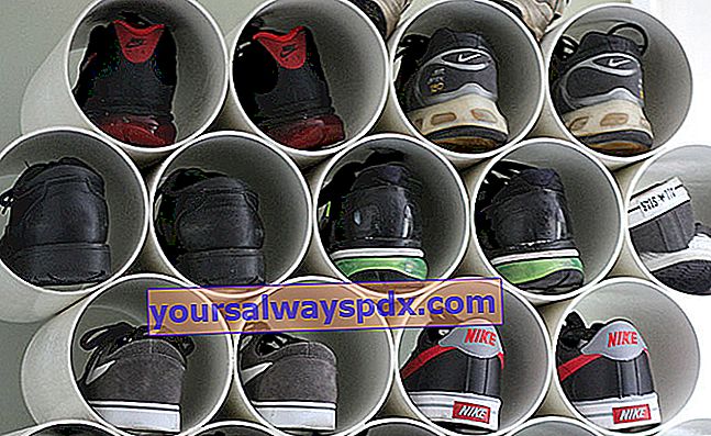 Conserva le tue scarpe in tubi di PVC